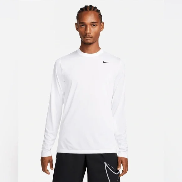 Nike Men's Classic White Long Sleeve Tee - Picture 1 of 4